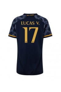 Real Madrid Lucas Vazquez #17 Jalkapallovaatteet Naisten Vieraspaita 2023-24 Lyhythihainen